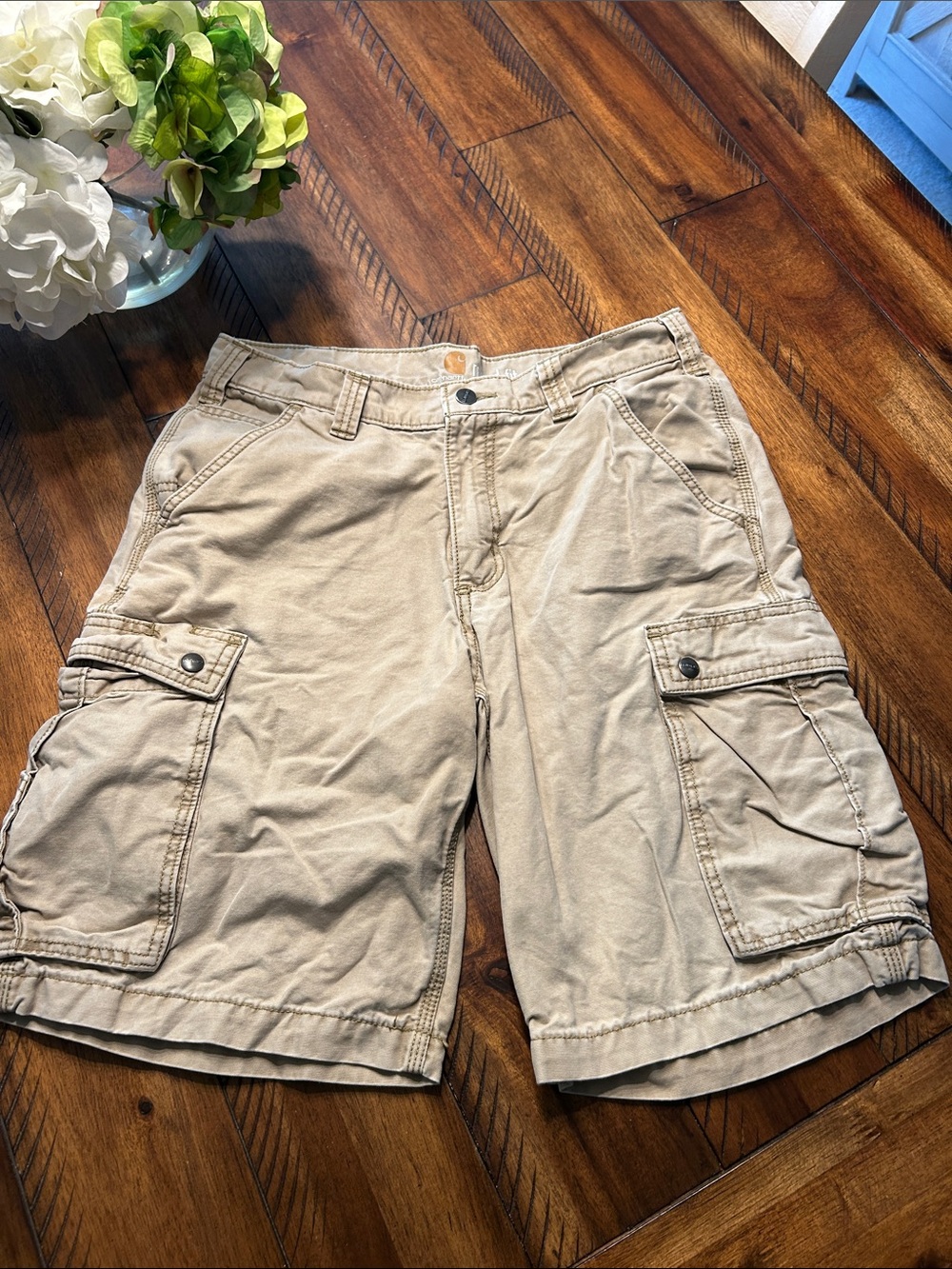 Carhartt Relaxed Fit Cargo Tan Shorts 32